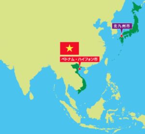 ハイフォン市の位置地図